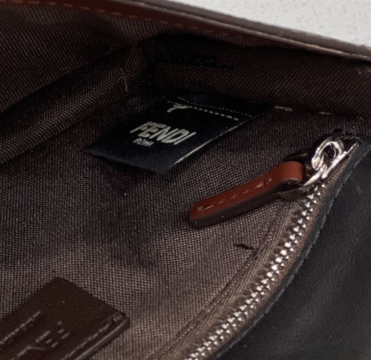 Baguette Pouch Brown fabric bag - FB031