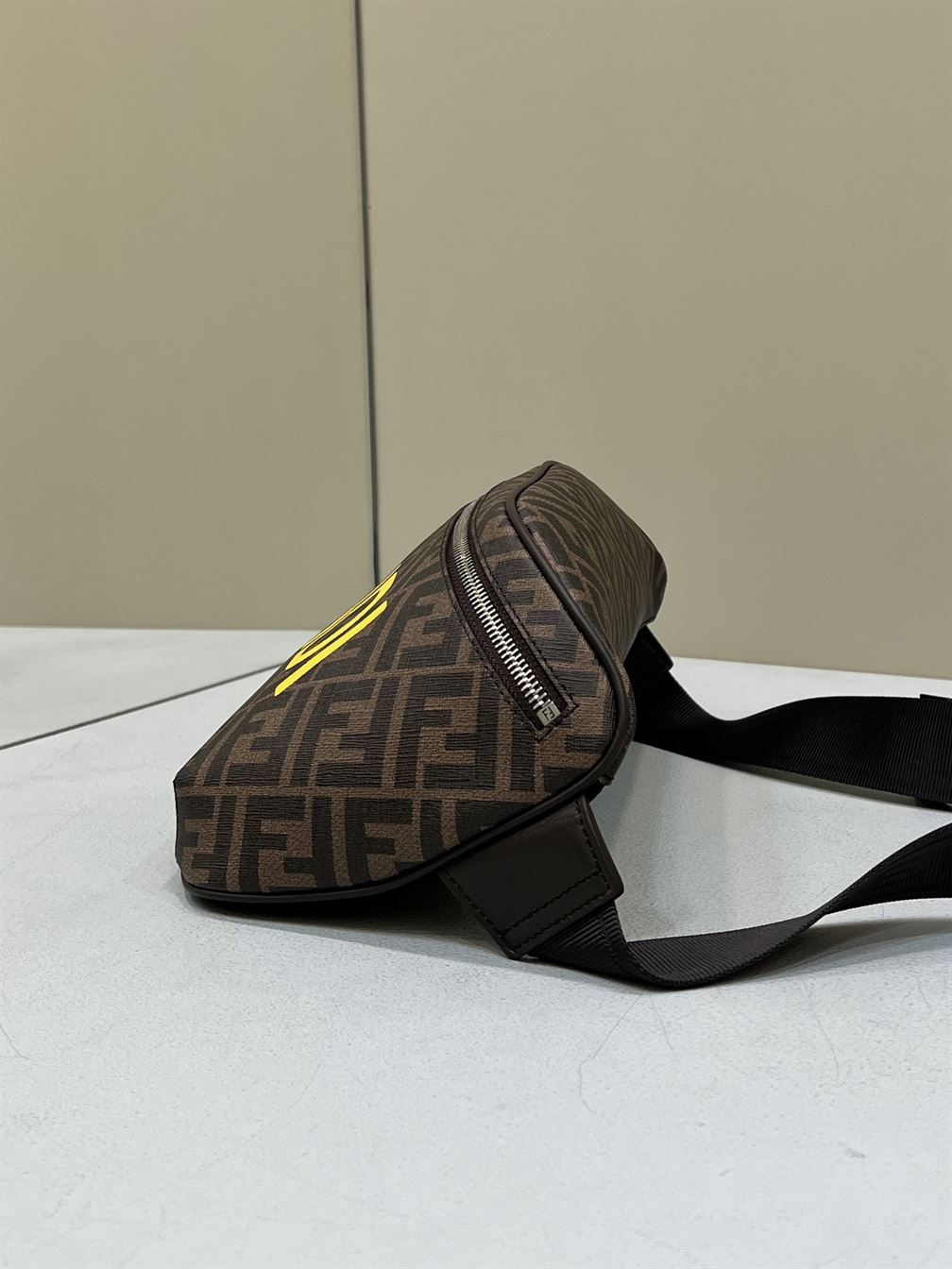 Belt Bag Brown FF fabric belt bag - FB034