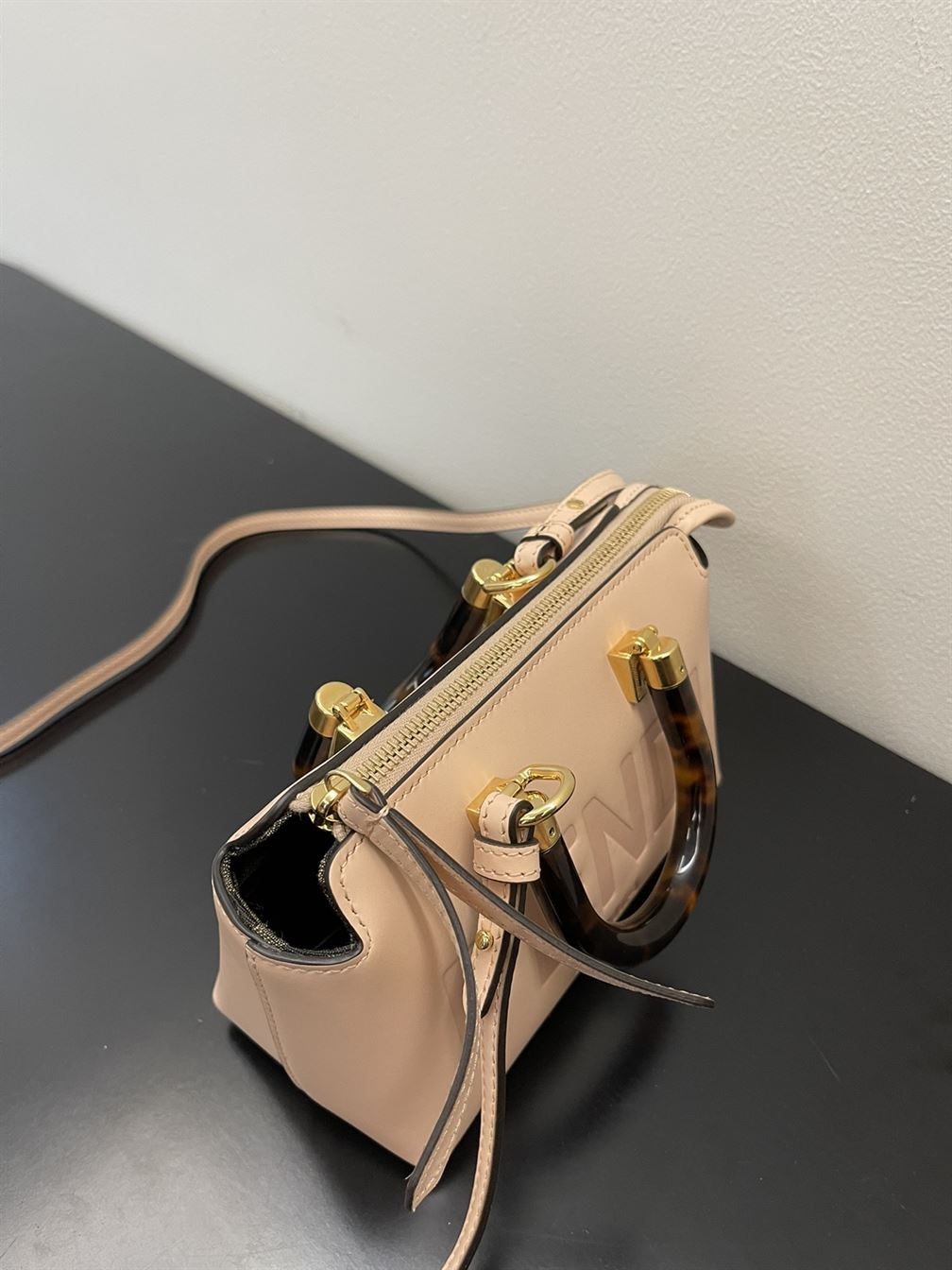 By The Way Mini Small Boston bag in light pink leather - FB017