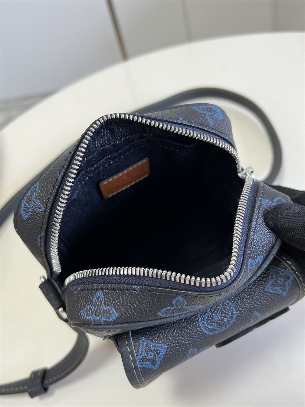 Christopher Wearable Wallet Blue Monogram coated canvas - LB022