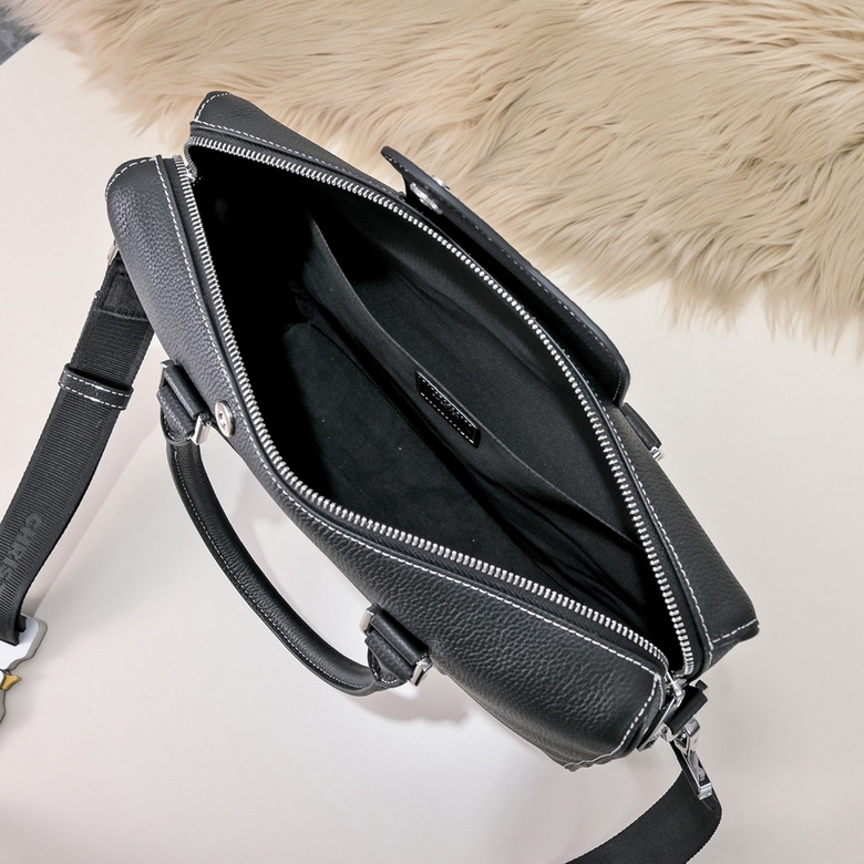 Dior Lingot Briefcase Black Grained Calfskin - DB017