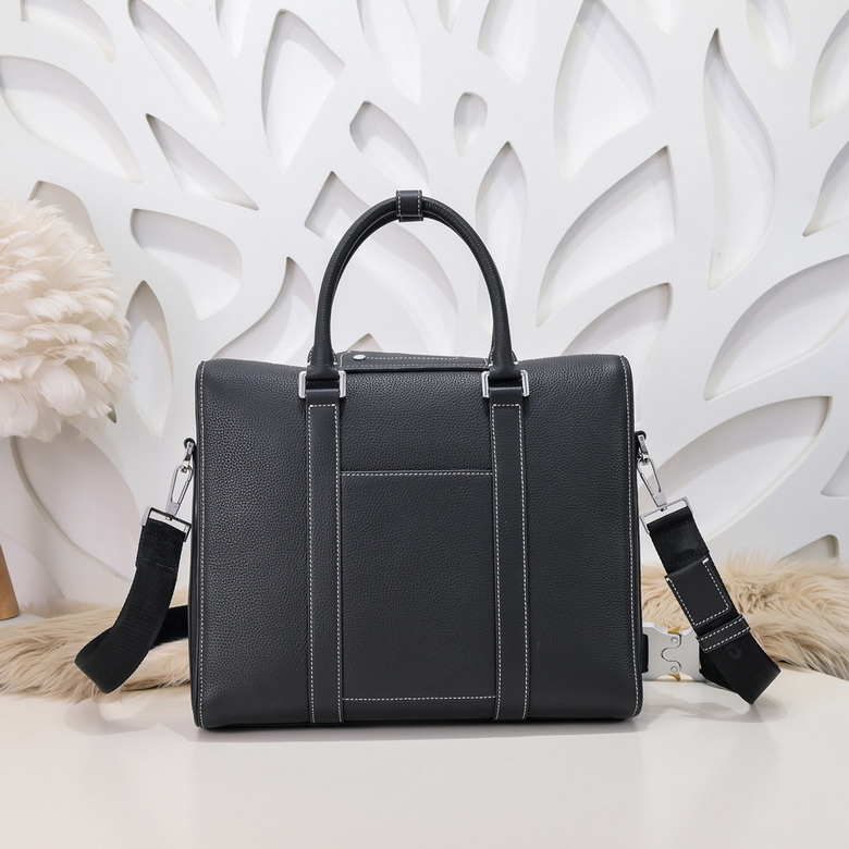 Dior Lingot Briefcase Black Grained Calfskin - DB017