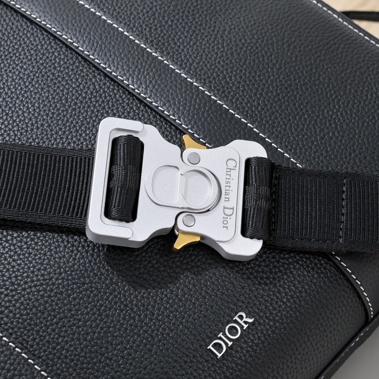 Dior Lingot Briefcase Black Grained Calfskin - DB017