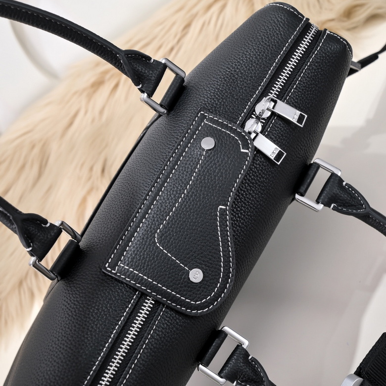 Dior Lingot Briefcase Black Grained Calfskin - DB017