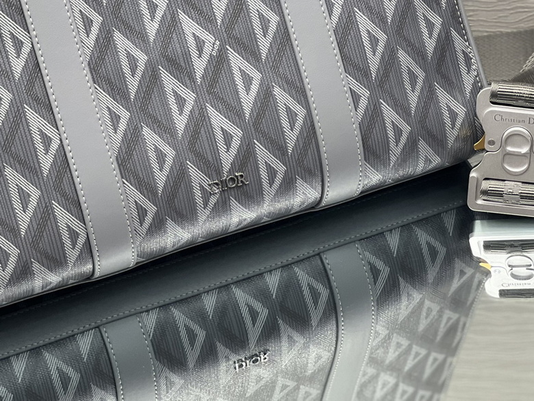 dior lingot briefcase gray Di*m*nd canvas and smooth calfskin - db018