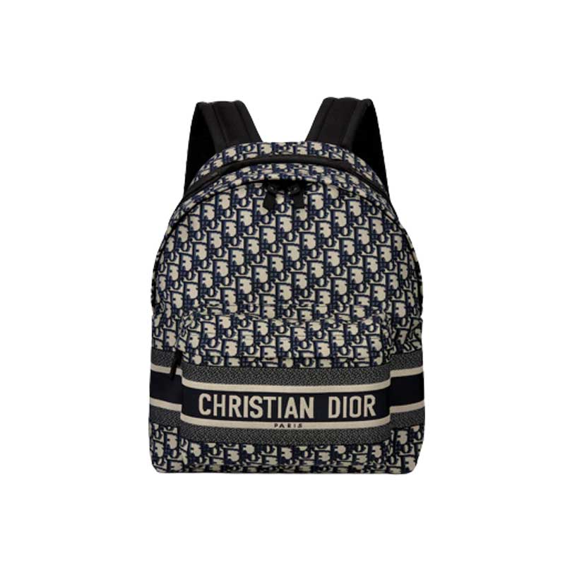 DiorTravel backpack Blue Dior Oblique Jacquard - DB009
