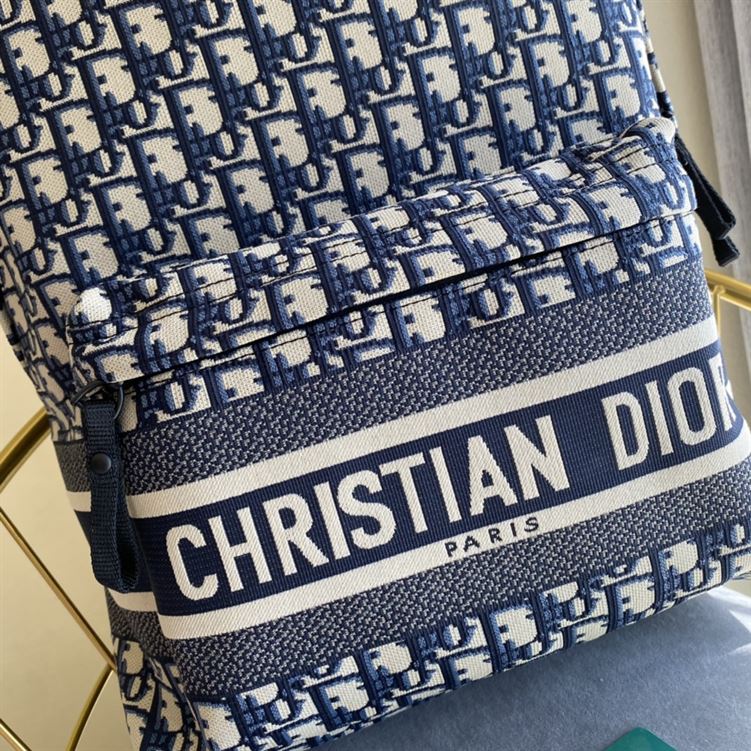 DiorTravel backpack Blue Dior Oblique Jacquard - DB009