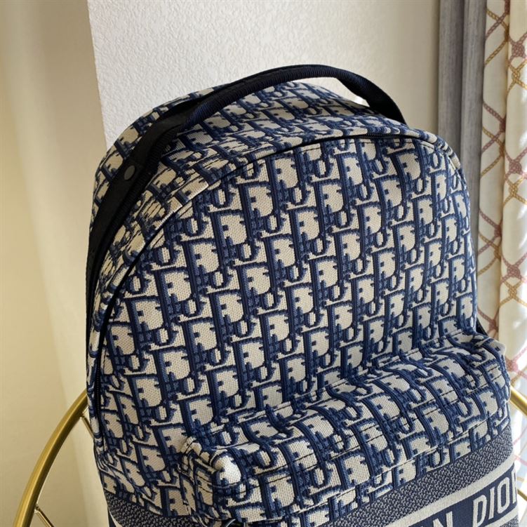 DiorTravel backpack Blue Dior Oblique Jacquard - DB009