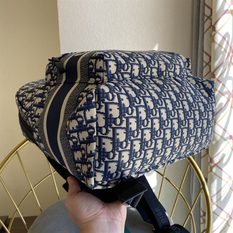 DiorTravel backpack Blue Dior Oblique Jacquard - DB009