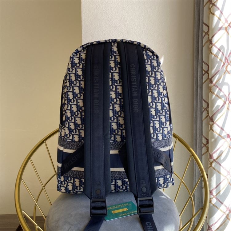 DiorTravel backpack Blue Dior Oblique Jacquard - DB009