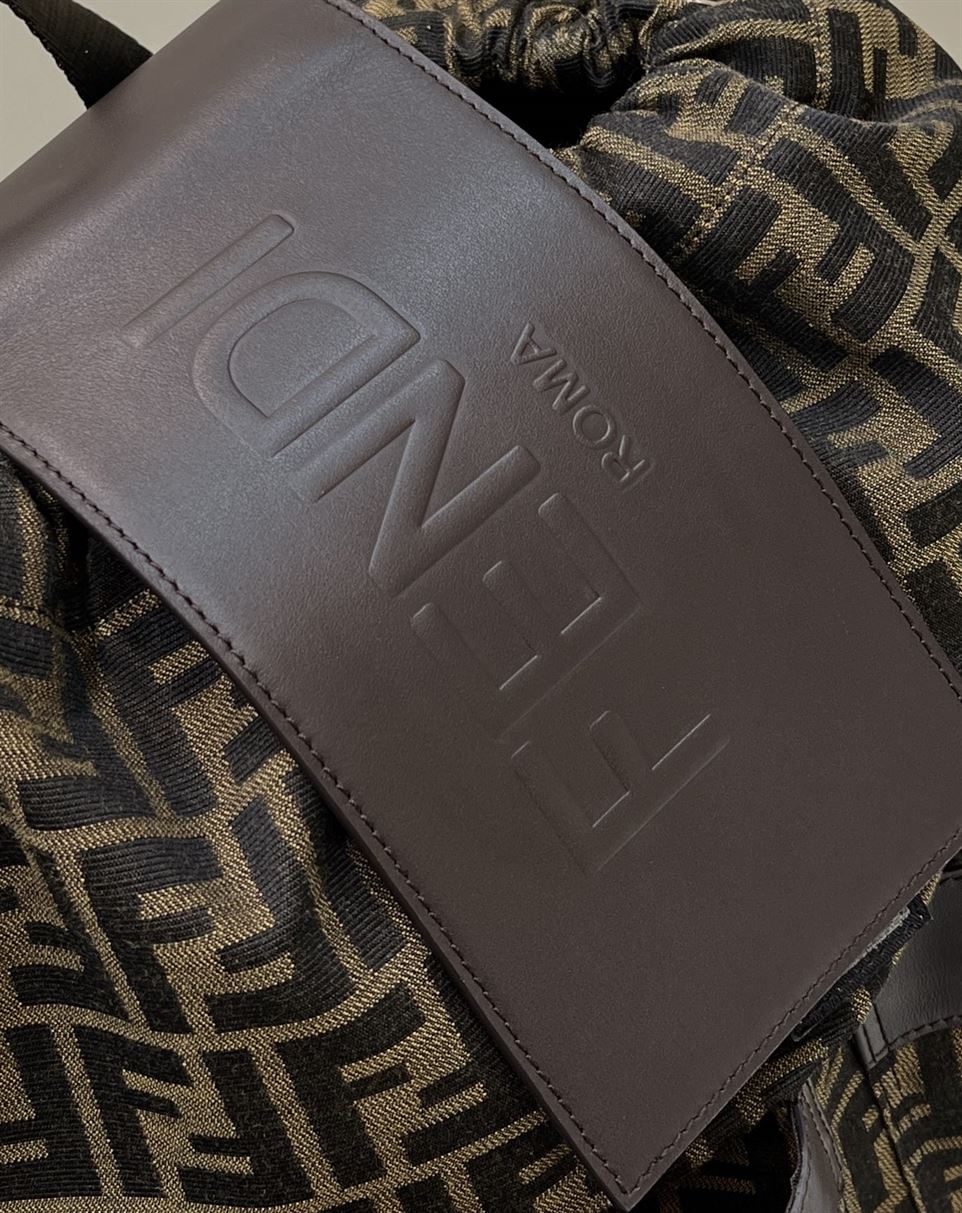 Drawstring FF jacquard fabric backpack - FB001