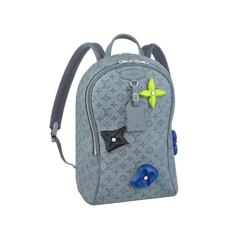 Ellipse Backpack Granite embossed cowhide leather - LB006