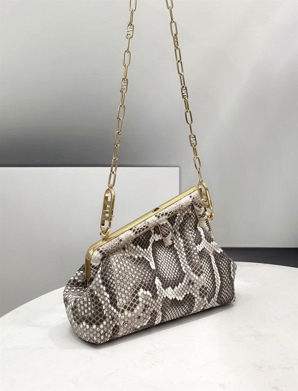 Fendi First Small Natural python leather bag - FB016