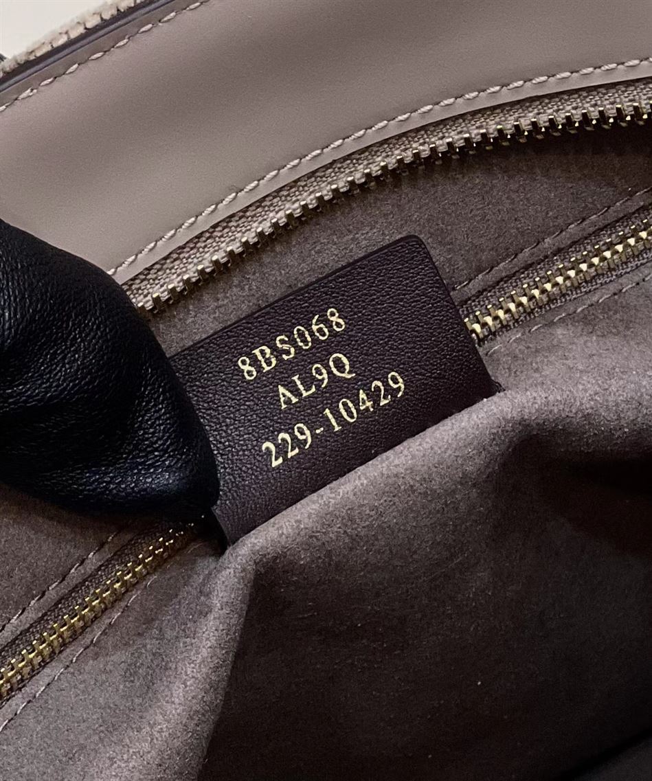 Fendi O’Lock Zip Dove grey tapestry fabric bag - FB027