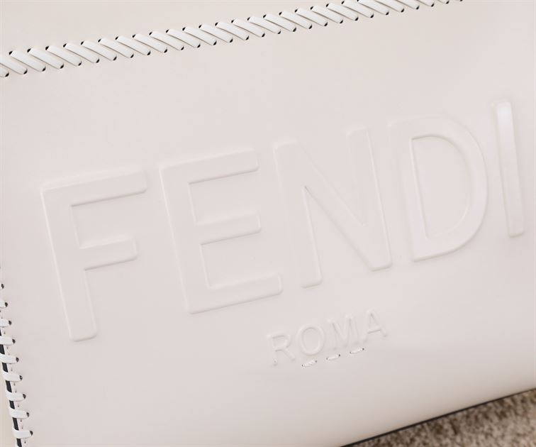 Fendi Sunshine Medium White leather shopper Bag - FB007