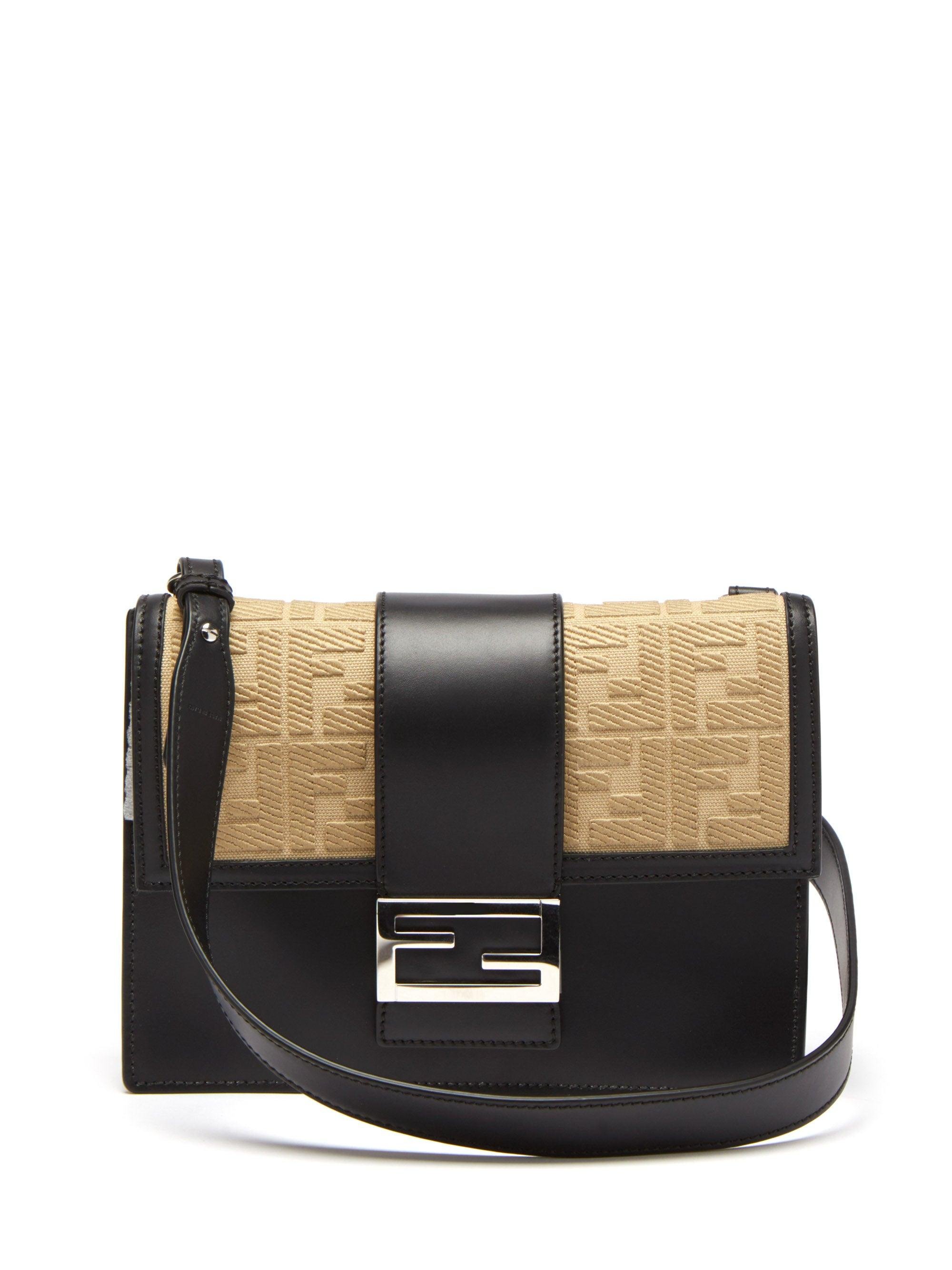 Flat Baguette Black leather bag - FB036