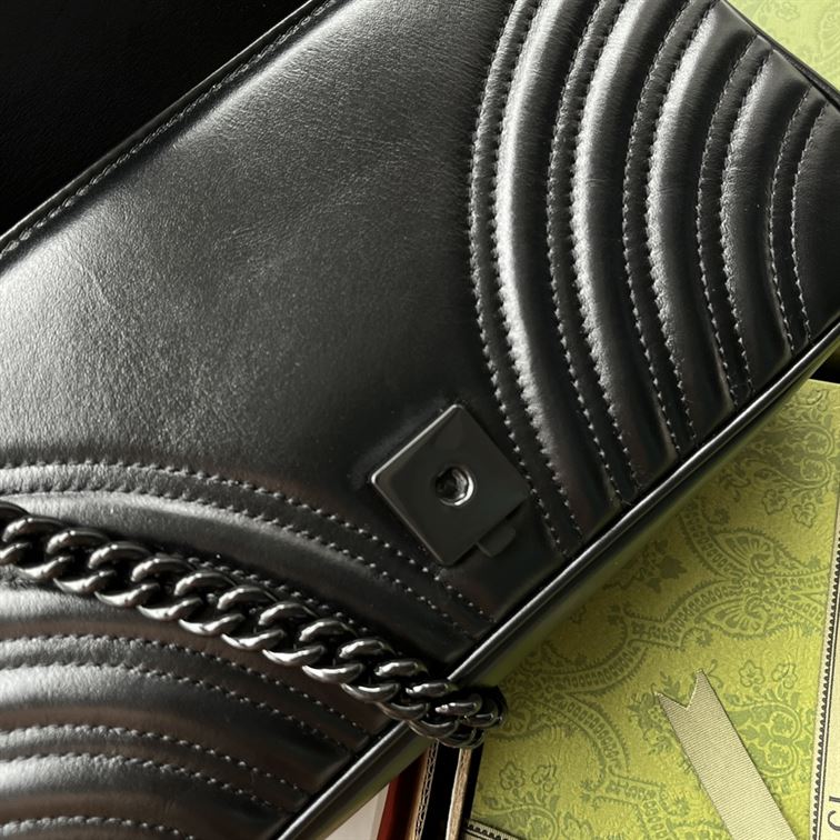 GG Marmont matelassé mini bag Black leather - GB054