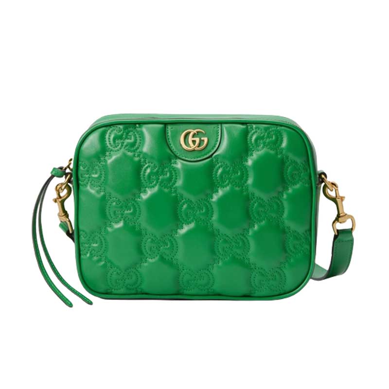 GG Matelassé leather small bag Bright green - GB029