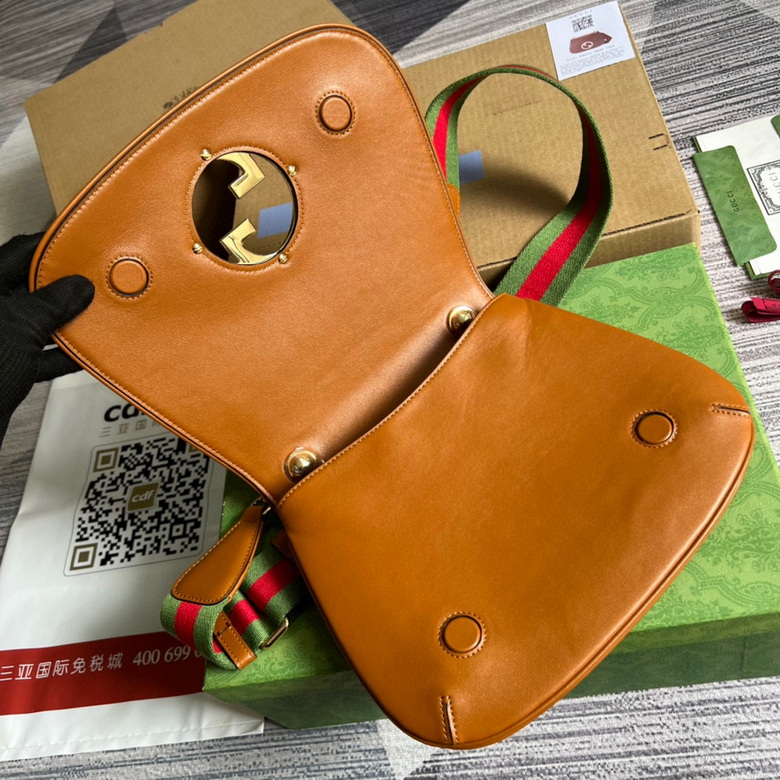 G*u*i blondie medium bag brown leather - gb039