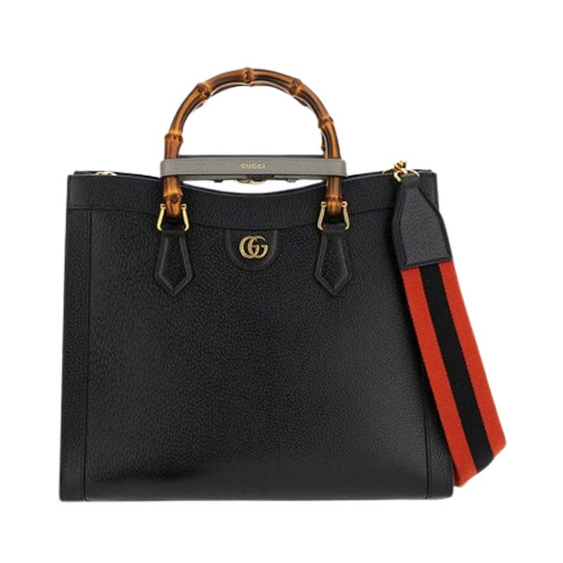G*u*i diana medium tote bag black leather - gb042