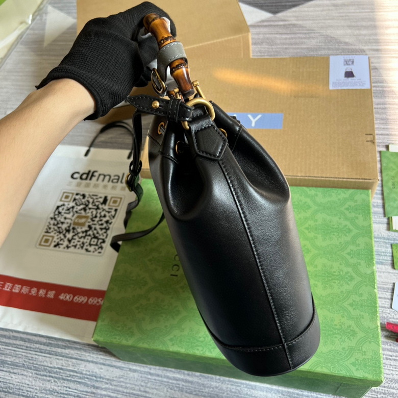 G*u*i diana mini bucket bag black leather - gb038