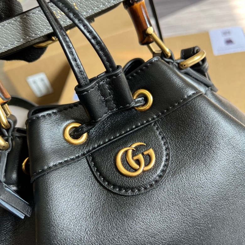 G*u*i diana mini bucket bag black leather - gb038