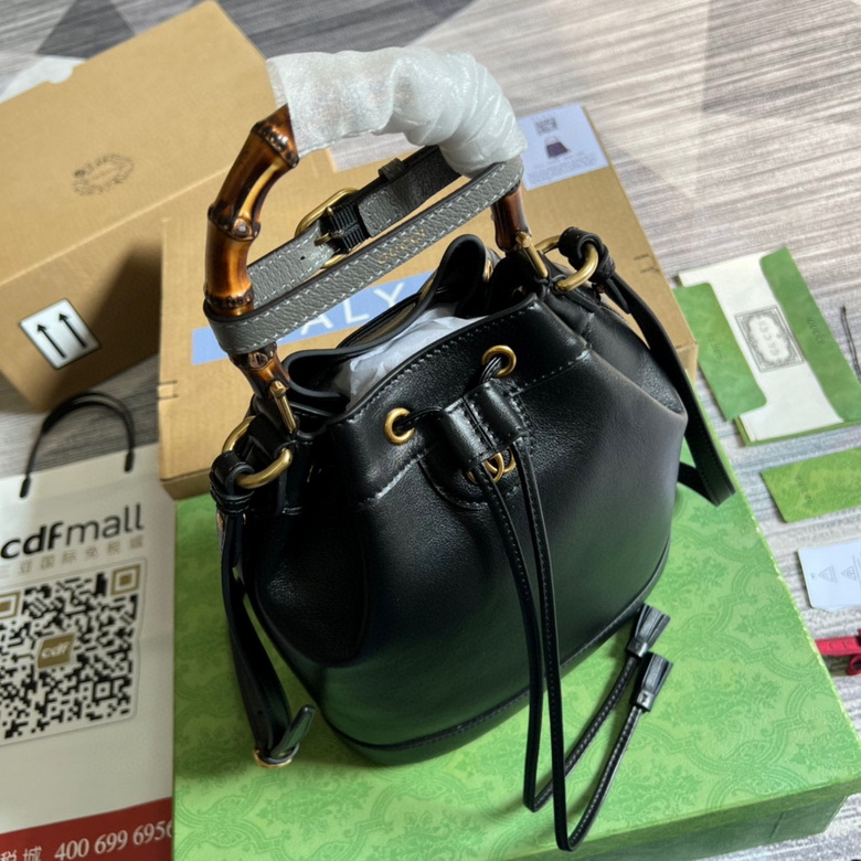 G*u*i diana mini bucket bag black leather - gb038