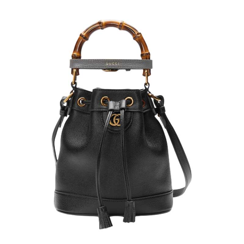 G*u*i diana mini bucket bag black leather - gb038