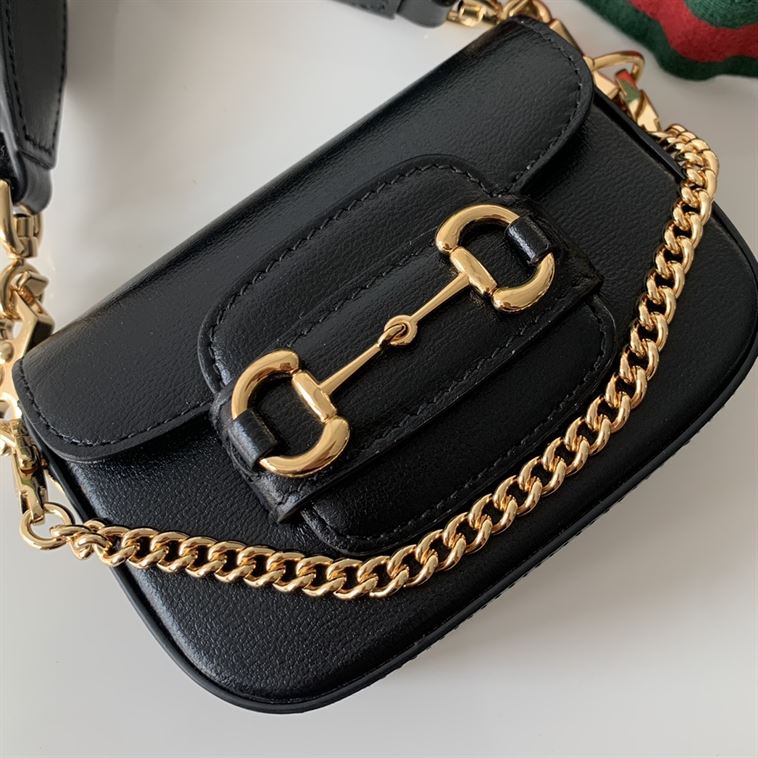 G*u*i horsebit 1955 mini bag black leather - gb049