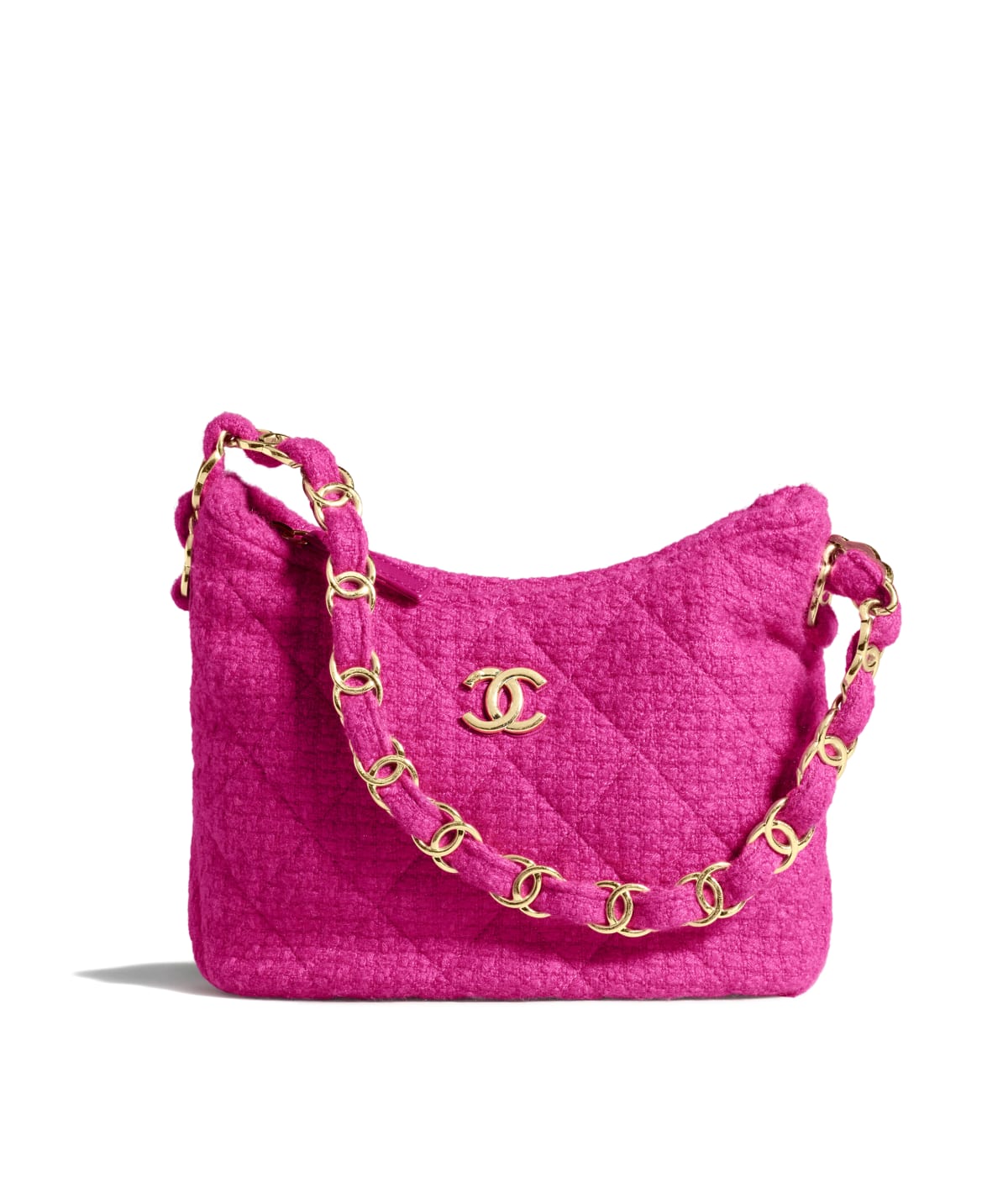 Hobo HandBag Tweeds & Fabrics Fuchsia - CB017