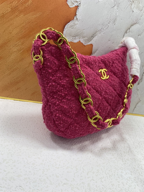 Hobo HandBag Tweeds & Fabrics Fuchsia - CB017