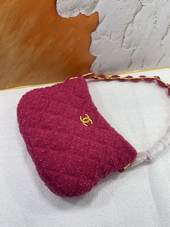 Hobo HandBag Tweeds & Fabrics Fuchsia - CB017