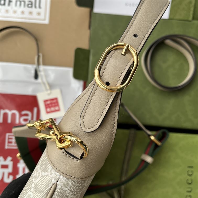 Jackie 1961 small GG shoulder bag Beige and white - GB058