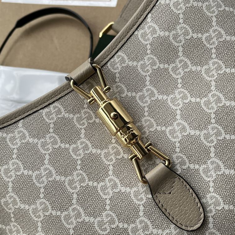 Jackie 1961 small GG shoulder bag Beige and white - GB058