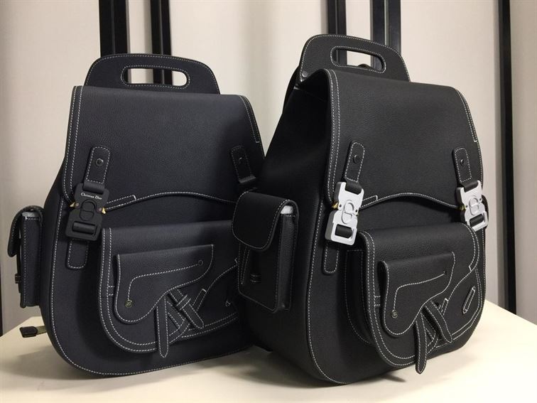 Maxi Gallop Backpack Black Grained Calfskin - DB015