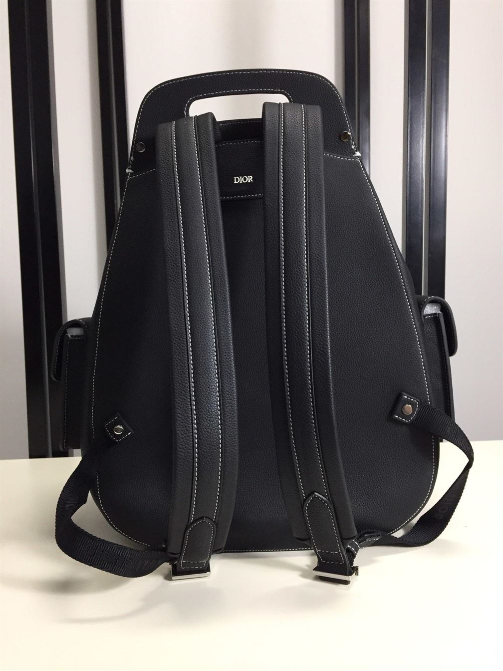 Maxi Gallop Backpack Black Grained Calfskin - DB015