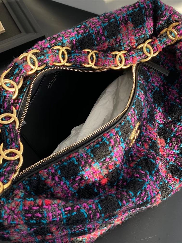 Maxi Hobo Bag Black, Purple, Green & Red - CB006