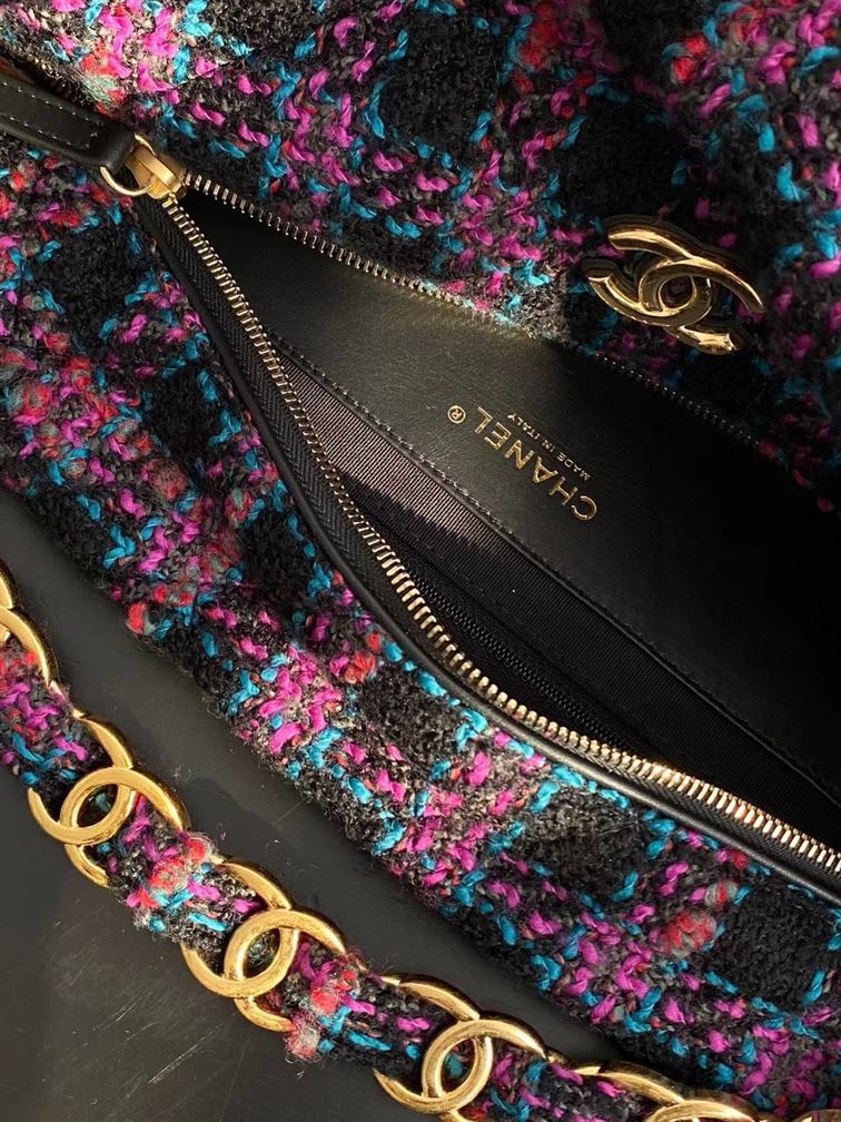 Maxi Hobo Bag Black, Purple, Green & Red - CB006