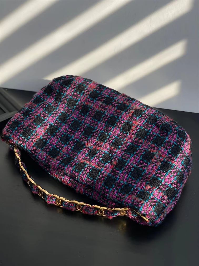 Maxi Hobo Bag Black, Purple, Green & Red - CB006