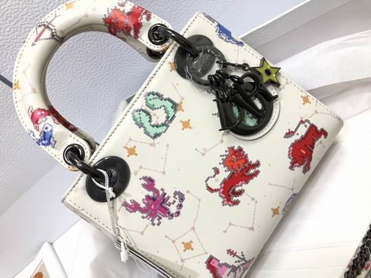 Micro Lady Dior bag Latte Multicolor Zodiac - DB024