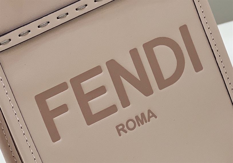 Mini Sunshine Shopper Bag Pale pink leather - FB005