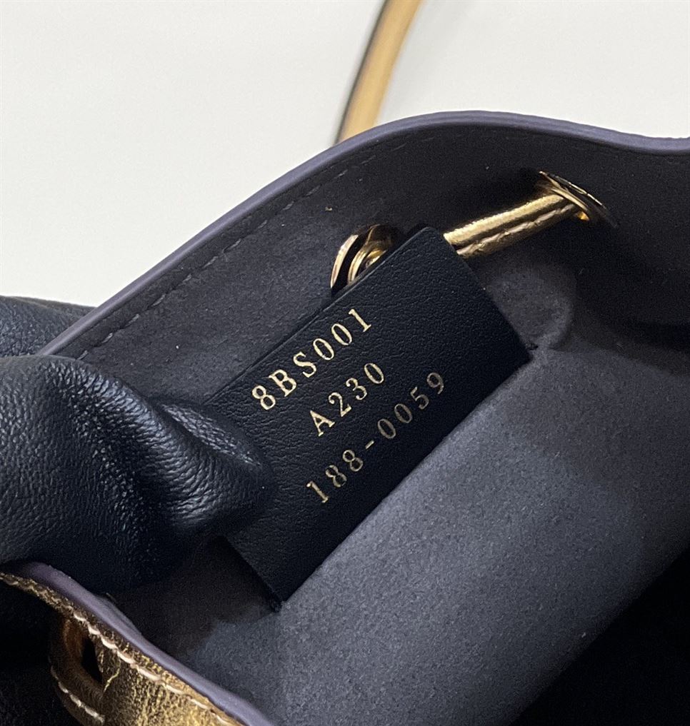 Mon Tresor Gold laminated leather mini bag - FB010