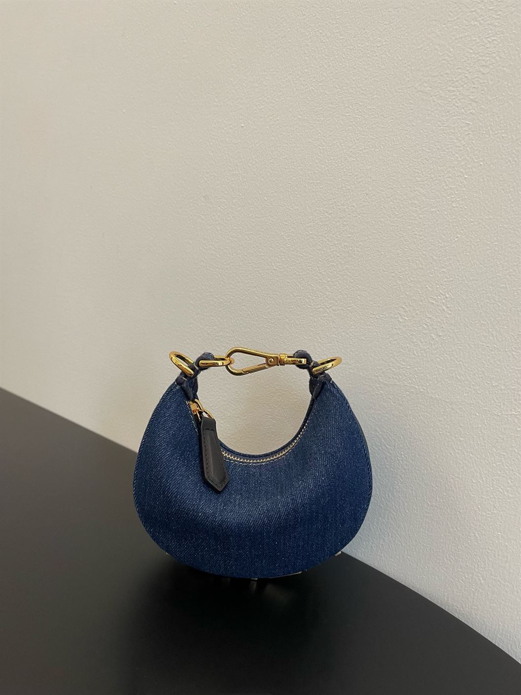 Nano Fendigraphy Hobo bag Blue denim charm - FB019