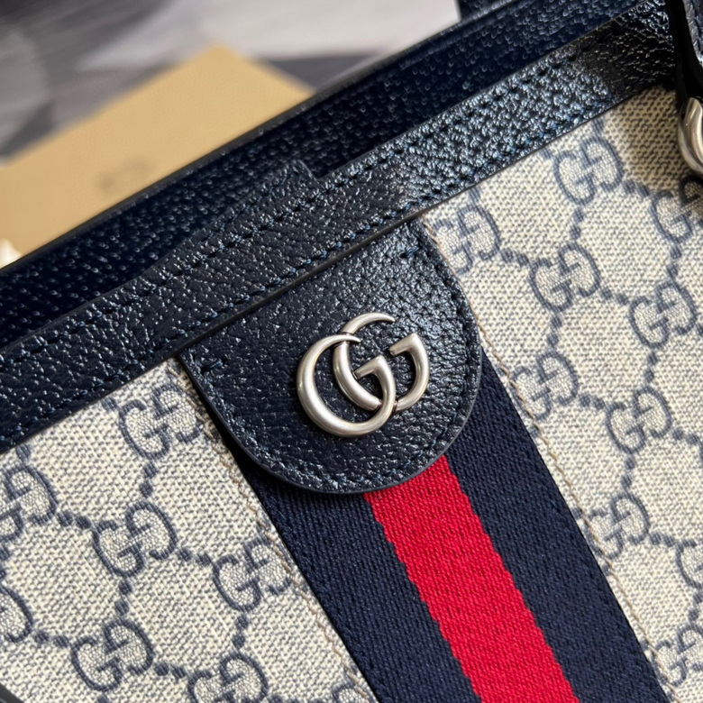 Ophidia medium GG tote Beige and blue - GB043