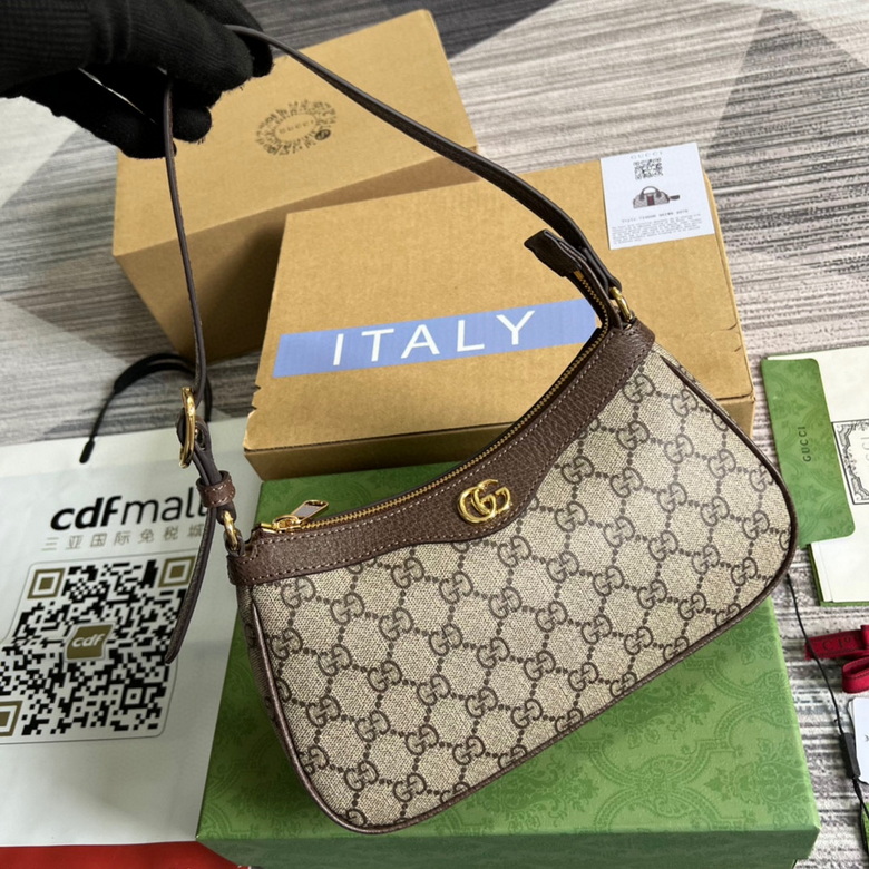 Ophidia small handbag Beige and ebony - GB025