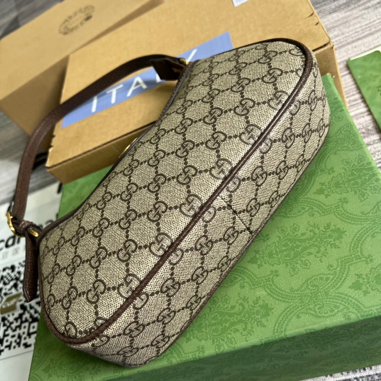 Ophidia small handbag Beige and ebony - GB025