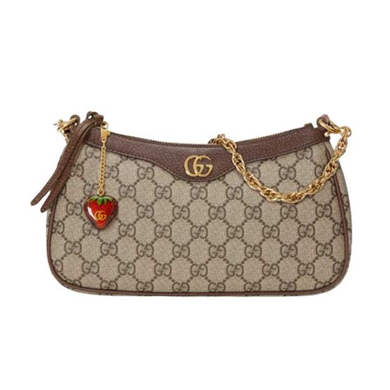 Ophidia small handbag Beige and ebony GG Supreme canvas - GB050