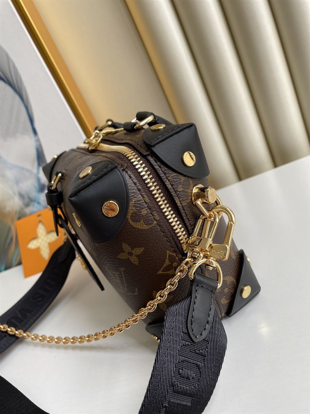 Petite Malle Souple handbag Monogram canvas Black - LB018