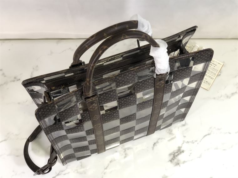 Sac Plat Tote Bag Monogram Chess canvas and PVC - LB033