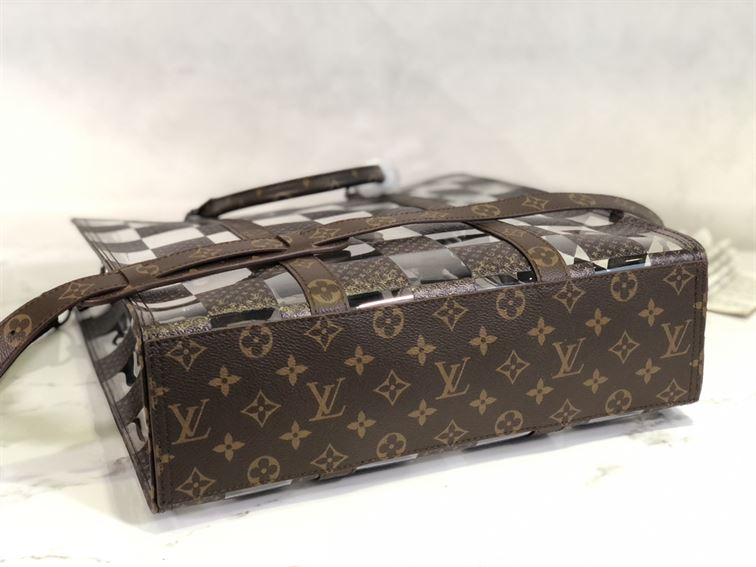Sac Plat Tote Bag Monogram Chess canvas and PVC - LB033